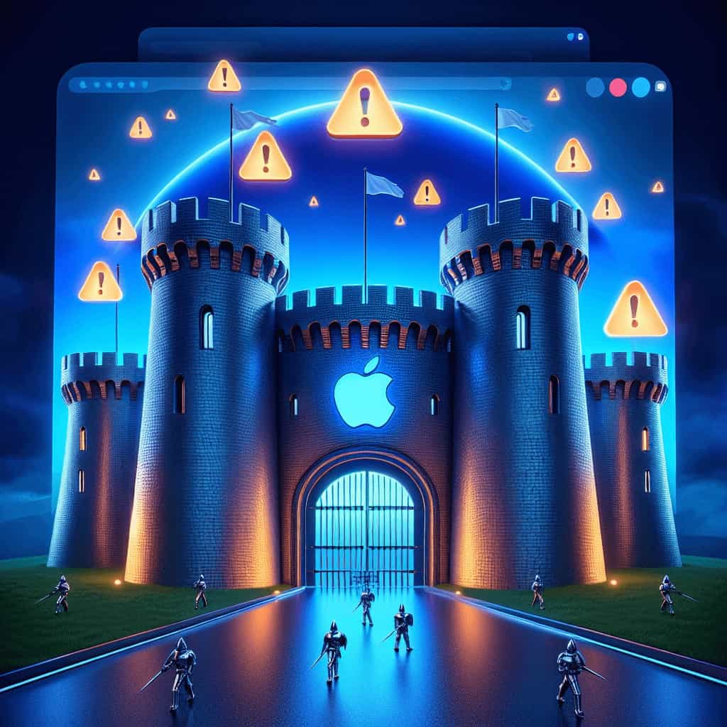 Apple підвищує захист macOS Sequoia: ключові зміни в Gatekeeper та нові попередження про безпеку Інтерфейс налаштувань безпеки macOS з попередженням про доступ програми до екрану та звуку комп'ютера.