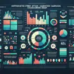 Інфографіка про гібридні атаки, графіки, статистика на темному фоні.