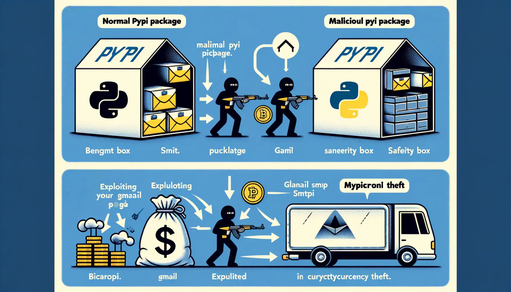 Критична вразливість у PyPI: зловмисники використовують Gmail та WebSocket для крадіжки криптовалюти Критична вразливість у PyPI: зловмисники використовують Gmail та WebSocket для крадіжки криптовалюти