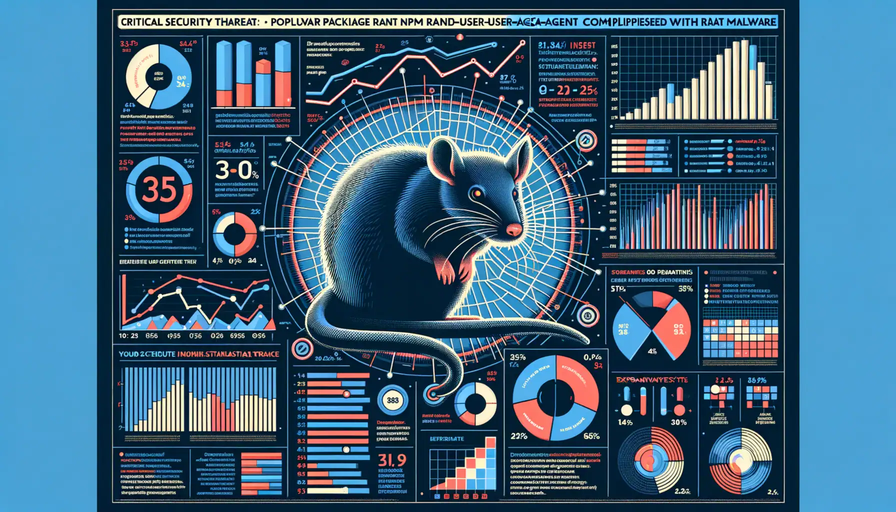 Grafische Infografik mit einer stilisierten Maus und Sicherheitsdaten.