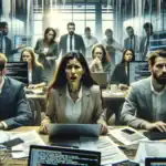 ** A tense emergency response team faces a crisis in a tech-filled workspace.