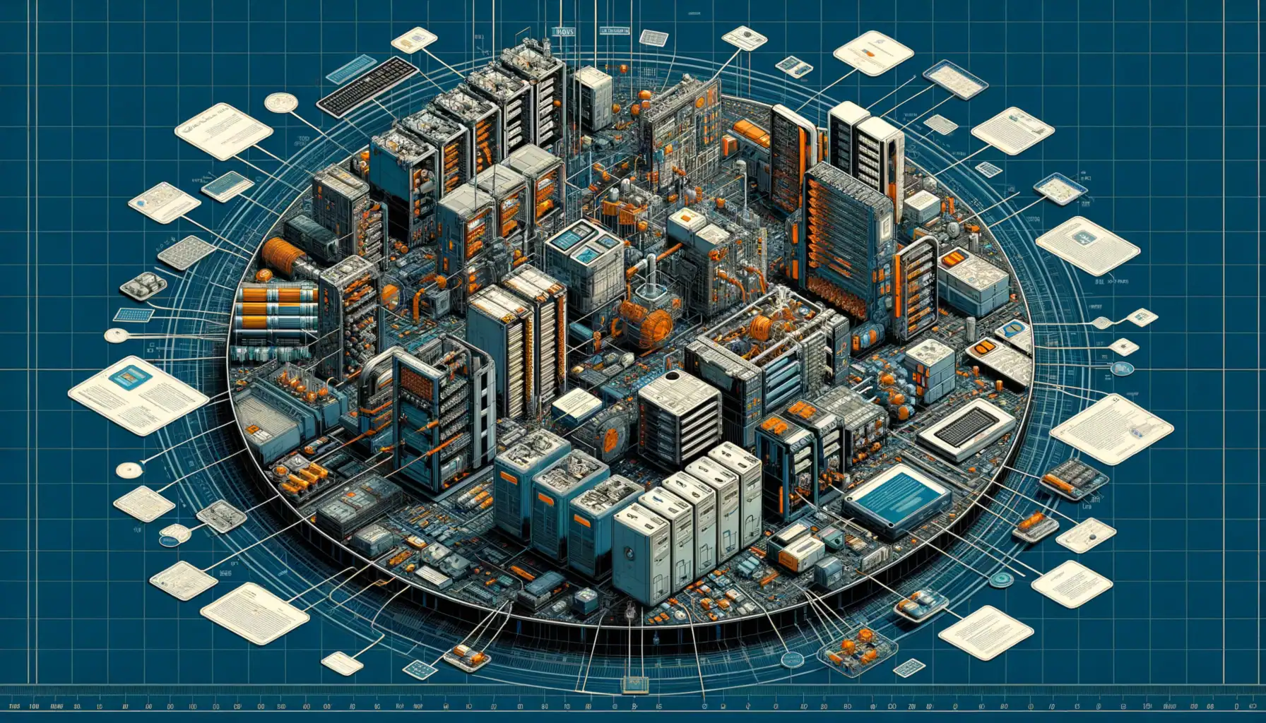 Descubren Masiva Campaña de Ciberespionaje que Afecta a Dispositivos de Red en 84 Países Ilustración de una ciudad futurista en tonos azules y naranjas.