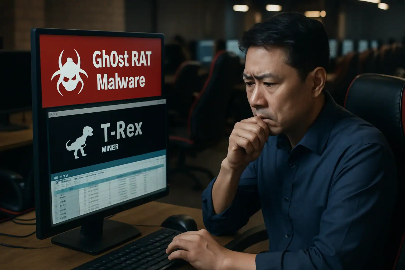 Cyberkriminelle nutzen Gh0st RAT und T-Rex Miner für koordinierte Angriffe auf Internet-Cafés in Südkorea Cyberkriminelle nutzen Gh0st RAT und T-Rex Miner für koordinierte Angriffe auf Internet-Cafés in Südkorea
