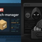 NPM Patch-Manager und Bedrohungsdarstellung in zwei Hälften.