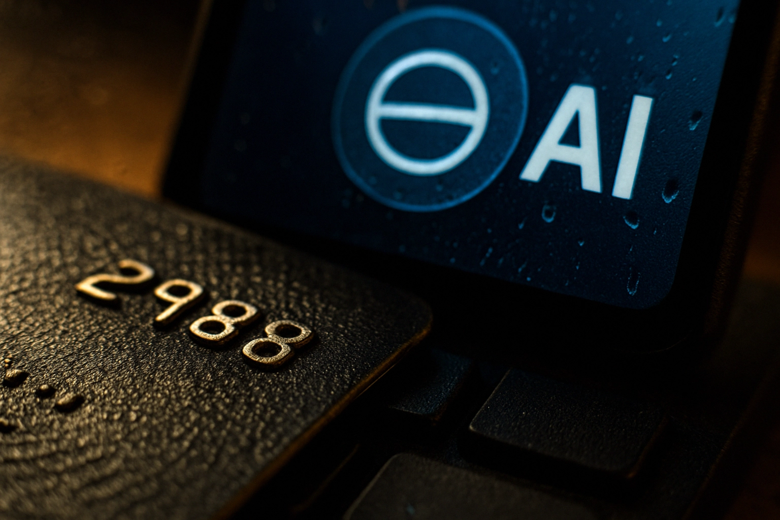 Navegadores con IA: Vulnerabilidades Críticas Exponen Datos Financieros de Usuarios Tarjeta en primer plano junto a una pantalla que muestra "AI".