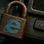 Microsoft haertet den IE Mode in Edge nach Angriffen mit Chakra-Zero-Days Rostiger Vorhängeschloss mit blauem Symbol auf einer Tastatur.