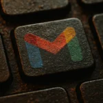 Nahaufnahme der Gmail-Taste auf einer Computer-Tastatur.