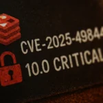 CVE-2025-49844 label indicating critical security vulnerability level 10.0.