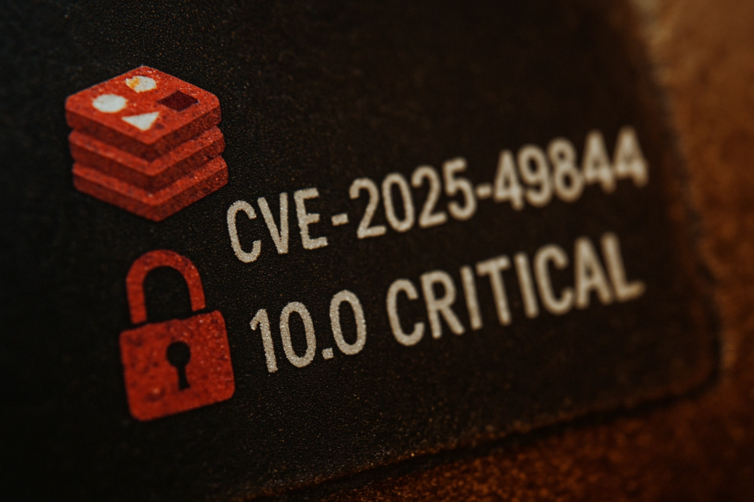 Redis Patches CVE-2025-49844: Critical Lua-Based RCE (“RediShell”) With CVSS 10.0 CVE-2025-49844 label indicating critical security vulnerability level 10.0.