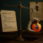 Hand holding a fiery orb balances against a stack of mysterious papers.