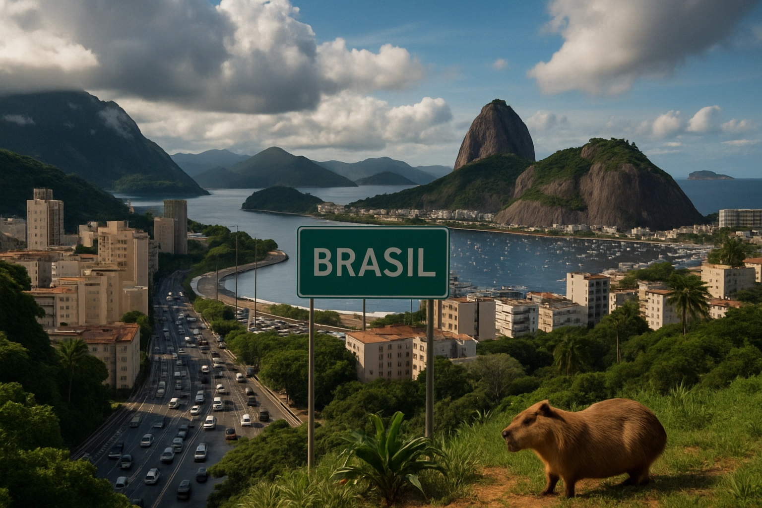 SORVEPOTEL: el malware que explota WhatsApp Web para escalar contagios en Brasil Señal de Brasil con paisaje montañoso y un capibara en primer plano.