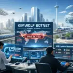 Сучасний кіберцентр управління з двома аналітиками за комп'ютерами.