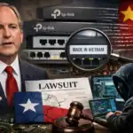 Anwalt präsentiert Klage mit Technologie-Hintergrund und Fokus auf Länderkennzeichnung.