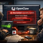 Hacker monitors a screen displaying cybersecurity vulnerabilities and alerts.