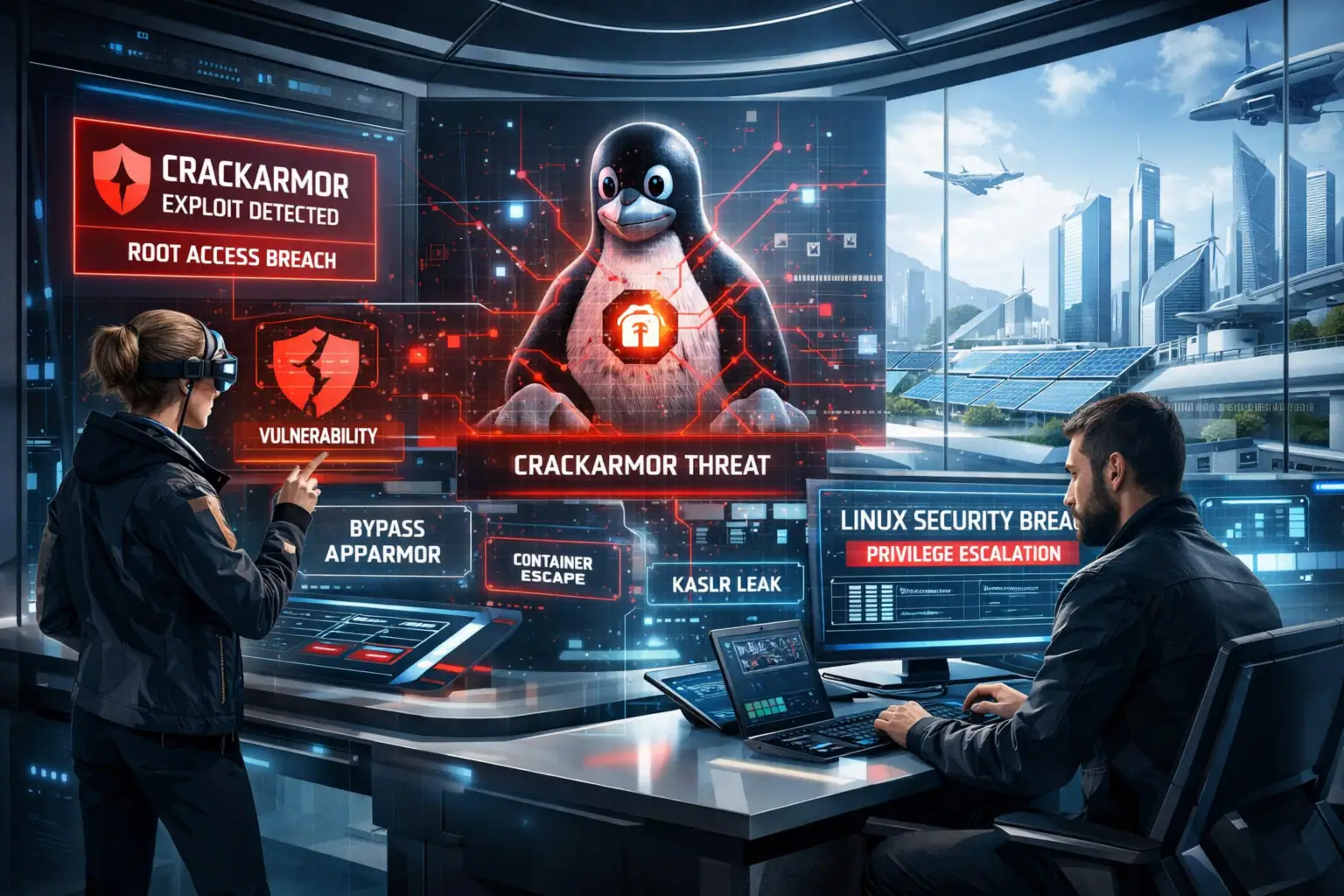 Команда кібербезпеки аналізує загрози с системы CrackArmor.