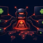 Botnet representation targeting Android ADB through connected devices.