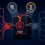 Graphic representing a VPN service dismantled by Europol and the FBI.
