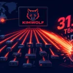 Картинка, иллюстрирующая ботнет Kimwolf и его атаку на сервер.