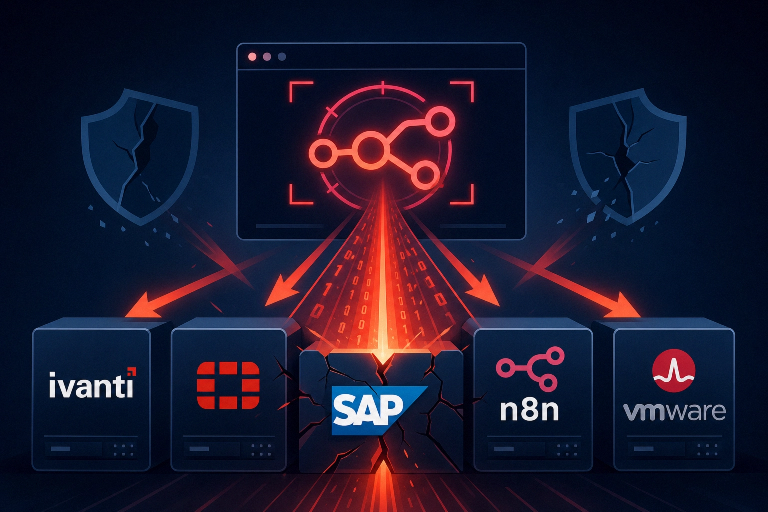 Graphic depicting critical patches for SAP and other software in May 2026.