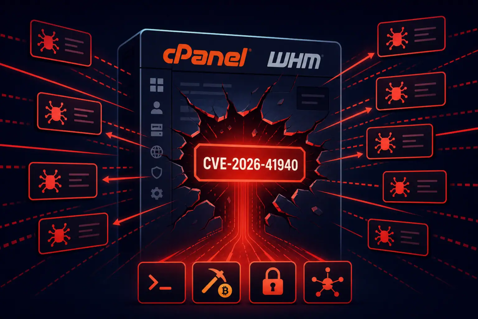 Кібератака на cPanel/WHM, код вразливості CVE-2026-41940.