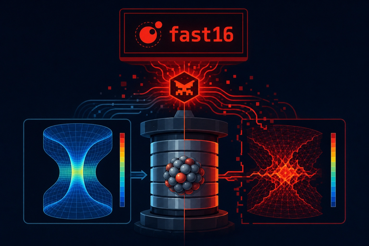 Visual representation of Fast16 malware impacting nuclear simulations.
