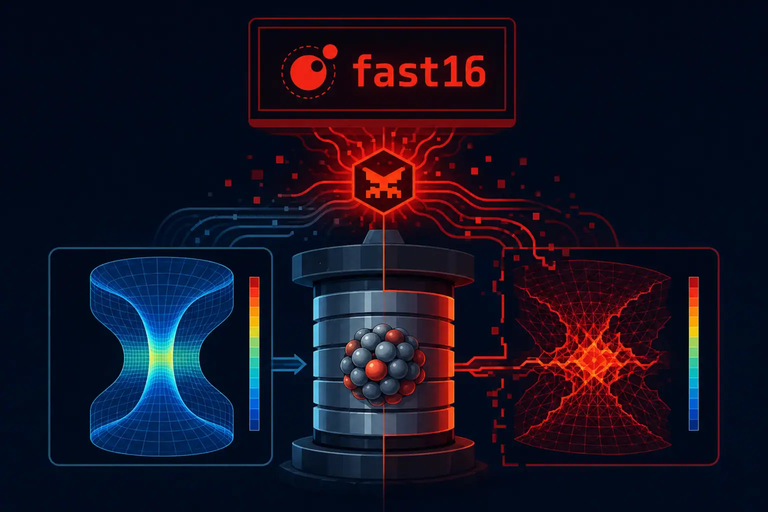 Схематическое представление вредоносного ПО Fast16 в процессе атаки на системы.