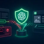 Visual representation of ChatGPT security measures against phishing threats.