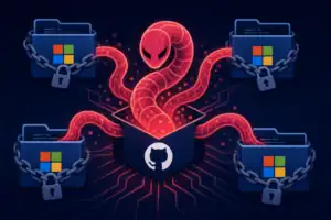 Зловещий червь выходит из коробки, окружая репозитории Microsoft GitHub.