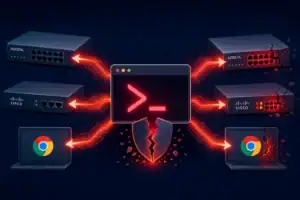 Схематичне зображення комп'ютерних уразливостей для Arista, Cisco і Chrome.