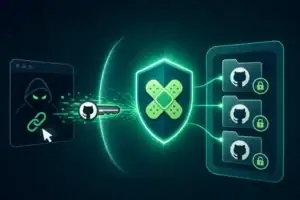 Grafische Darstellung eines OAuth-Token-Diebstahls bei GitHub.dev.