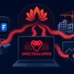 Visual representation of SPECTRALVIPER spyware targeting Vietnam with key elements.