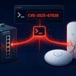 Vulnerabilities in Lantronix and UniFi OS illustrated with graphics.