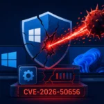 Digital illustration depicting a shattered shield symbolizing cyber threat.