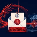 Gráfico de "Operación DragonReturn" relacionada con sistemas fiscales en India.