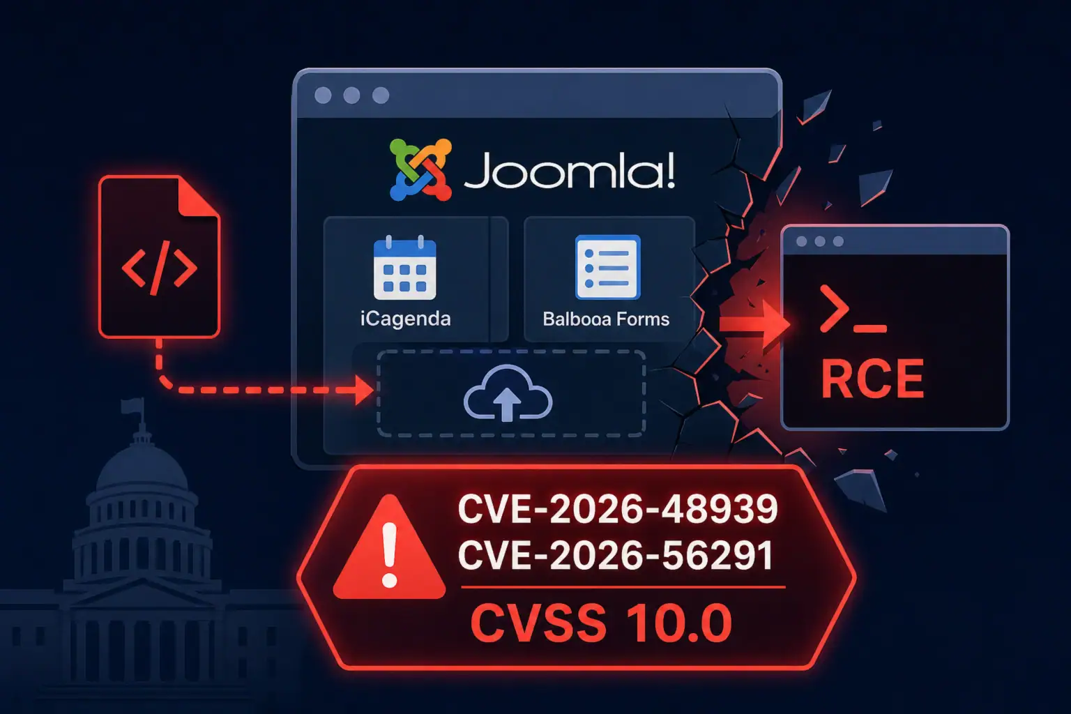 Joomla! Sicherheitswarnung mit kritischen RCE-Bugs und CVSS 10.0.