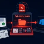 Visual representation of WebDAV malware related to CVE-2025-33053.