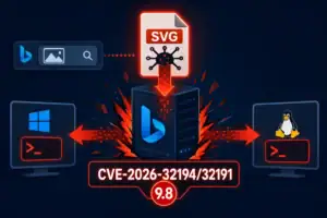 Visual representation of a critical vulnerability related to Bing and ImageMagick.