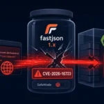 Grafische Darstellung eines kritischen RCE in Alibaba Fastjson 1.x mit CVE-2026-16723.