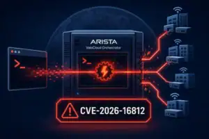 Графічне зображення безпеки Arista VeloCloud з позначкою CVE-2026-16812.
