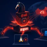 Визуализация вредоносных npm-пакетов, нацеленных на разработчиков Alibaba.