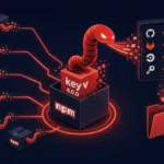 Visual representation of a supply chain attack involving Keyv npm package.