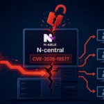Visual representation of N-able's N-central vulnerability and exploitation.