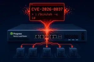 Kemp LoadMaster zeigt Sicherheitsanfälligkeit CVE-2026-8037 mit Datenflüssen.