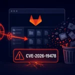 Graphic illustrating the CVE-2026-19478 bug and its effects on data.