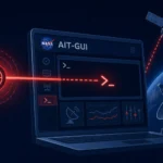 Illustration of NASA AIT-GUI interface showing command execution concepts.