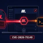 Illustration showing MCP injection vulnerability and CVE-2026-75149 fix.