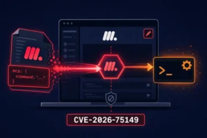 Векторная иллюстрация MCP-инъекции и уязвимости CVE-2026-75149 в системе.