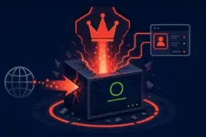 Grafische Darstellung einer kritischen Sicherheitsanfälligkeit in JFrog Artifactory.