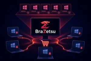Digital illustration of BraZetsu AI-enhanced malware concept.