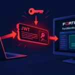 ** Visual representation of FortiMonitorOnSight authentication process vulnerability.